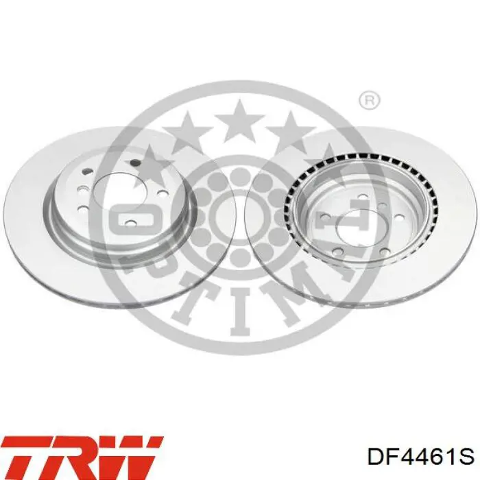 Disco de freno trasero DF4461S TRW