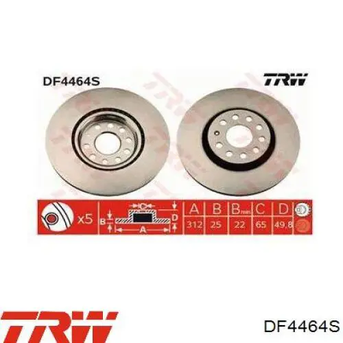 Frenos delanteros TRW DF4464S precio, desde 54,17 EUR