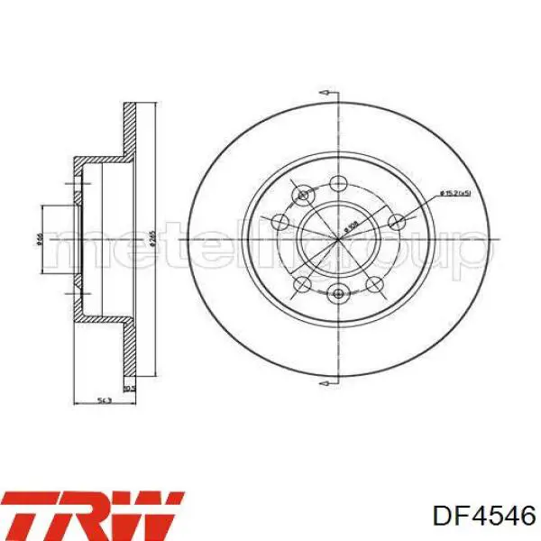 230482 Metelli disco de freno trasero