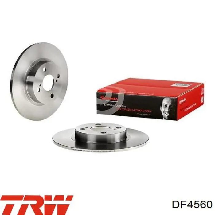Disco de freno trasero DF4560 TRW