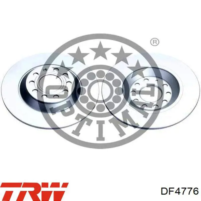 Comprar DF4776 TRW Disco de freno trasero