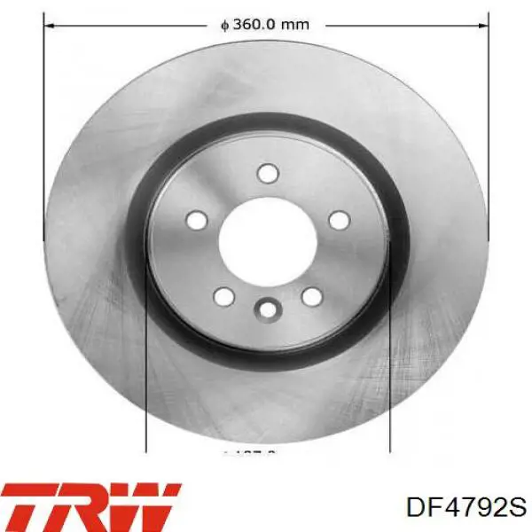 Disco de freno DF4792S TRW