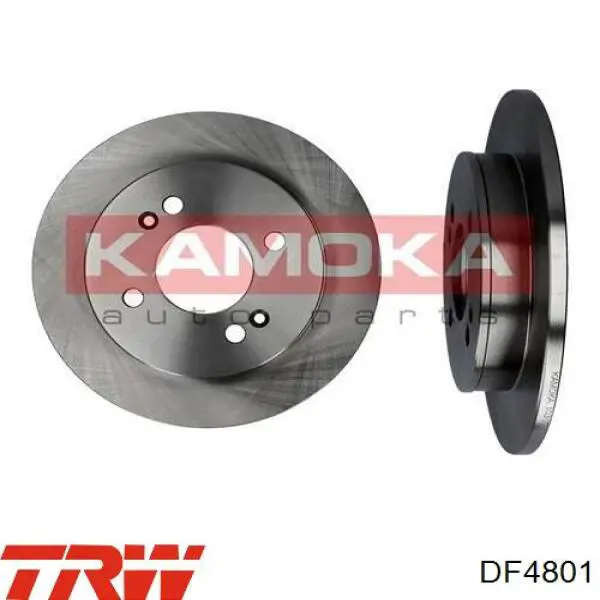 Disco de freno trasero DF4801 TRW