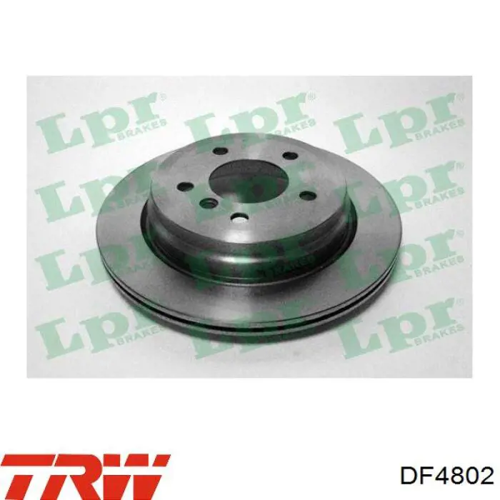 Disco de freno trasero DF4802 TRW