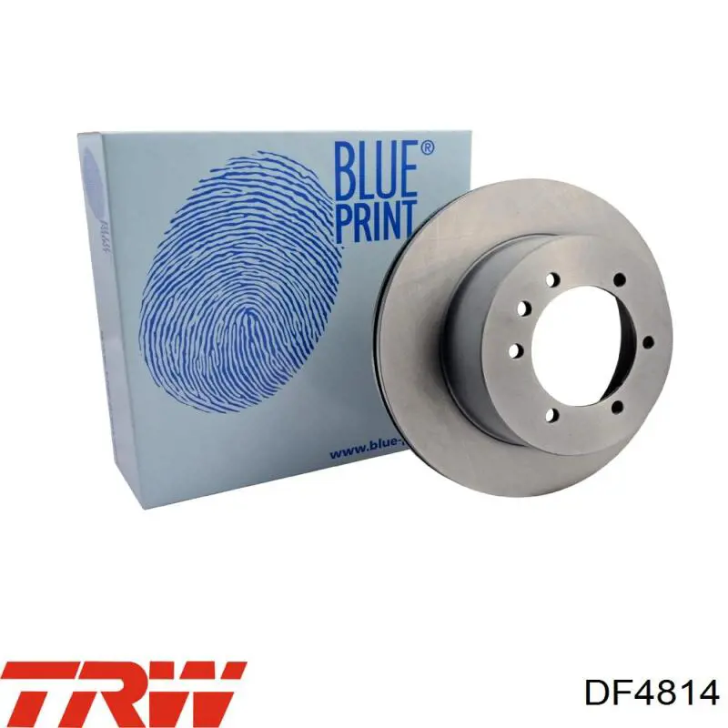 Disco de freno trasero DF4814 TRW