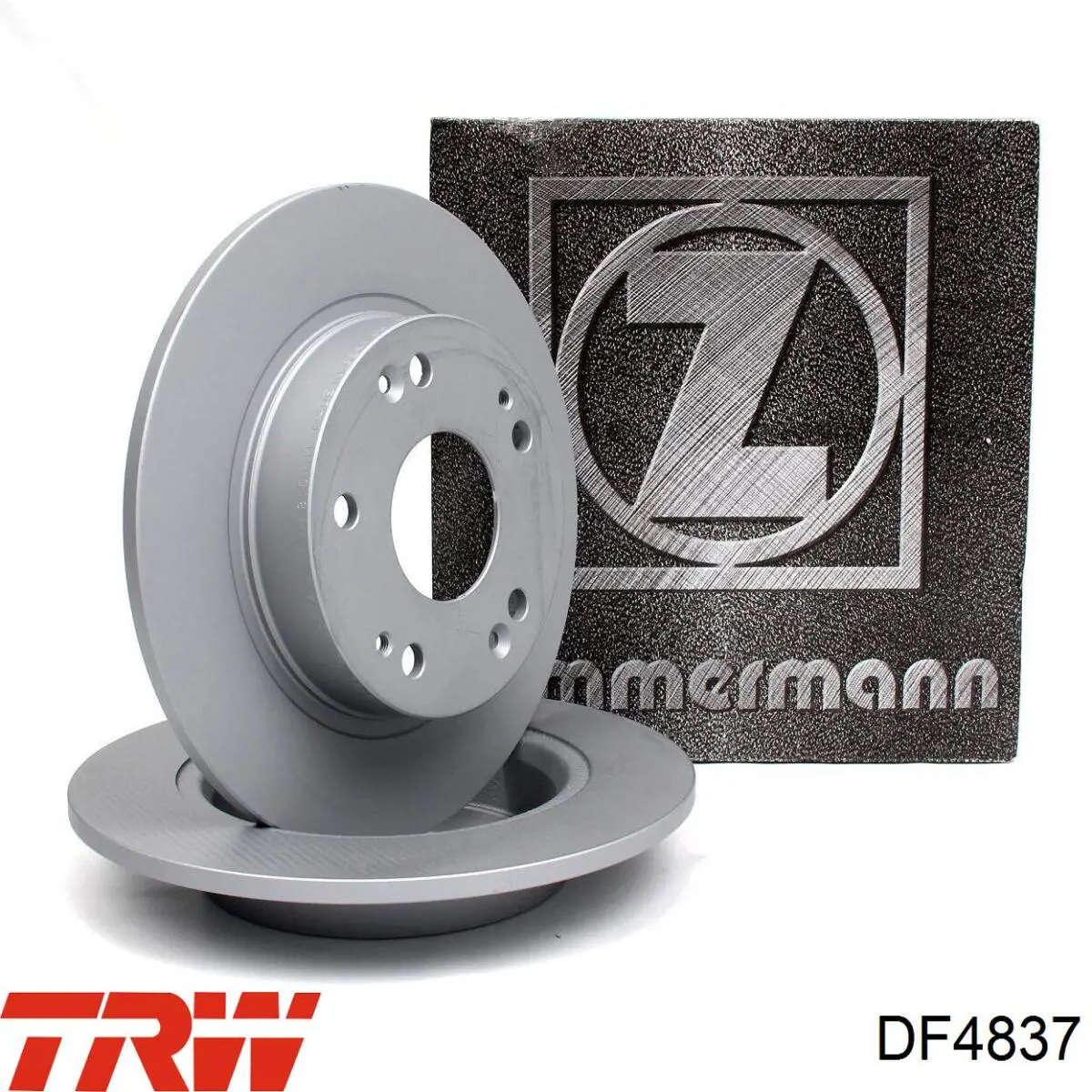 Disco de freno trasero DF4837 TRW
