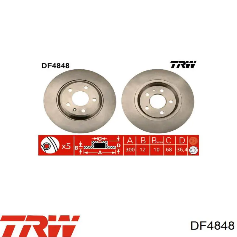 Frenos traseros TRW DF4848