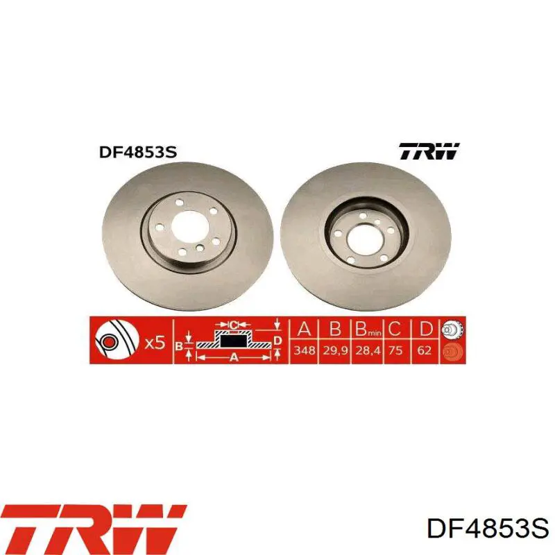 Comprar DF4853S TRW Freno de disco delantero