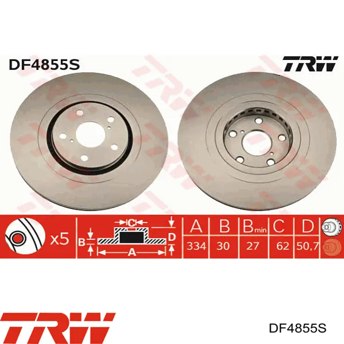 Comprar DF4855S TRW Freno de disco delantero