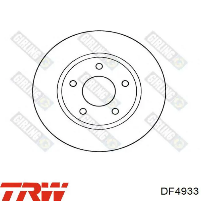 Disco de freno delantero TRW DF4933