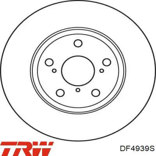 Disco de freno DF4939S TRW