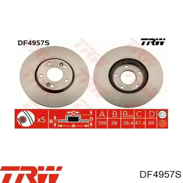 DF4957S TRW Discos