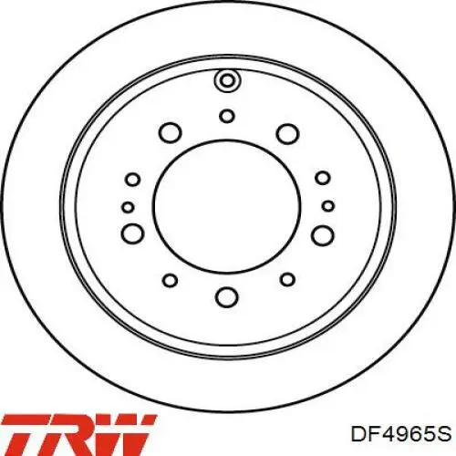 DF4965S TRW disco de freno trasero