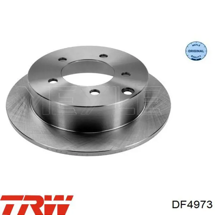 Disco de freno trasero DF4973 TRW