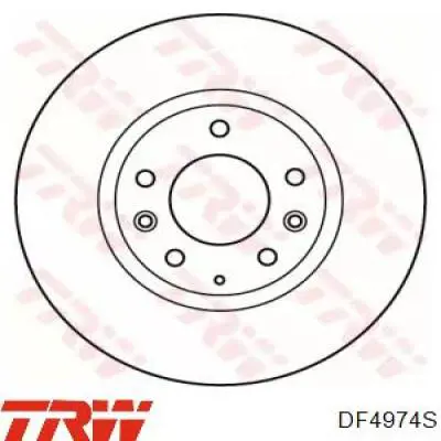 Disco de freno DF4974S TRW