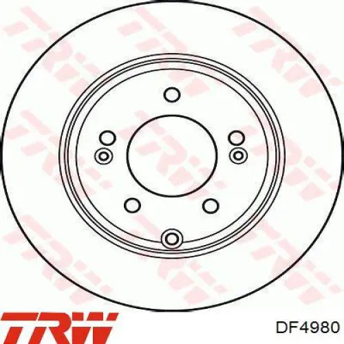 DF4980 TRW disco de freno trasero