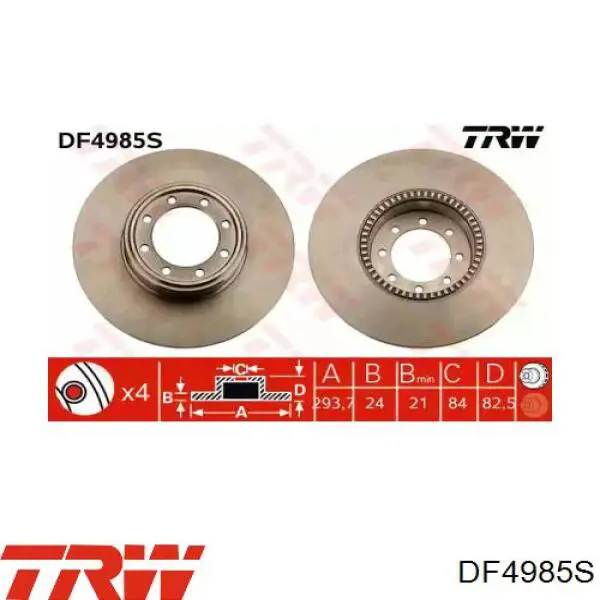 Disco de freno trasero 713702 Errevi
