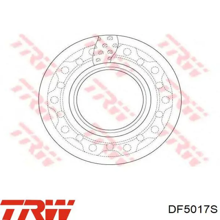 DF5017S TRW disco de freno trasero