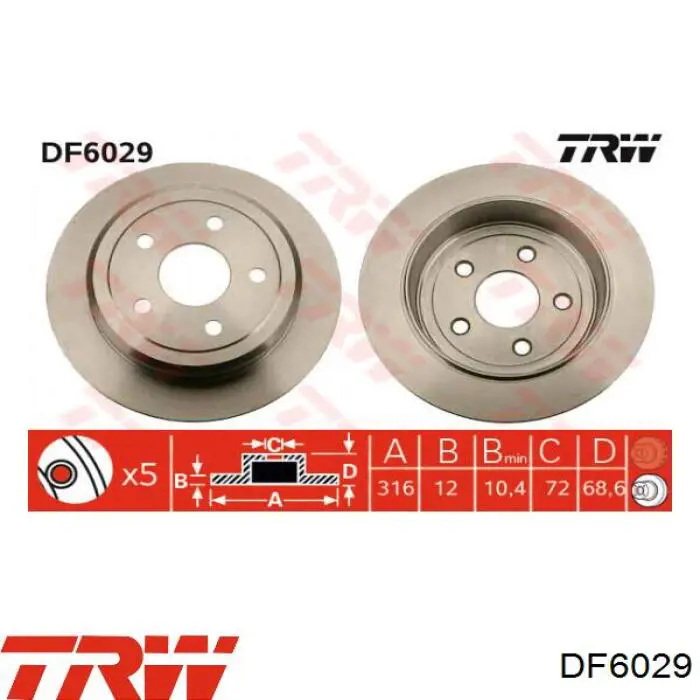 Comprar DP902C Japan Parts Disco de freno trasero