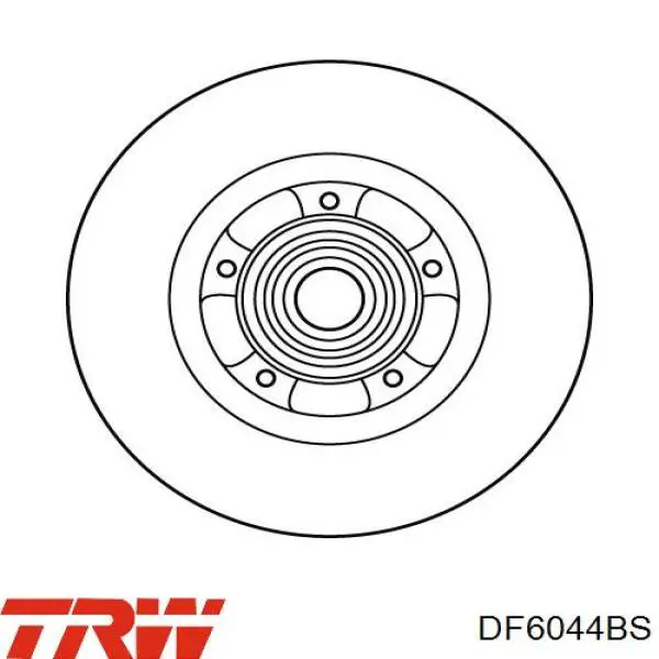 Disco de freno trasero DF6044BS TRW
