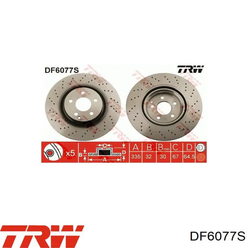 Comprar DF6077S TRW Freno de disco delantero