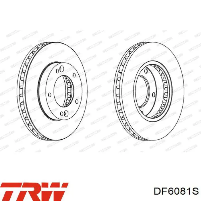 Comprar DF6081S TRW Freno de disco delantero