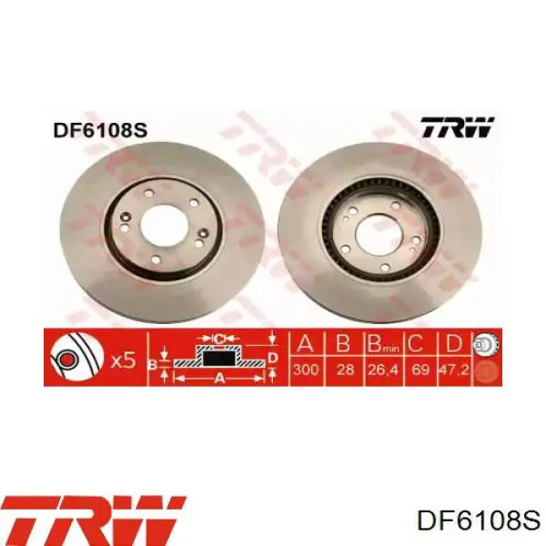 DF6108S TRW Discos