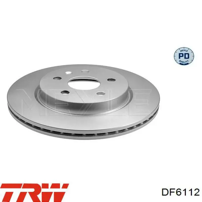 Disco de freno trasero DF6112 TRW