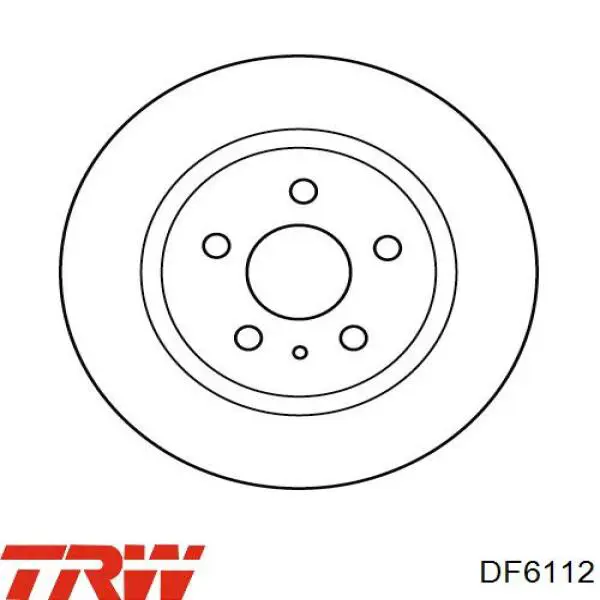 DF6112 TRW disco de freno trasero