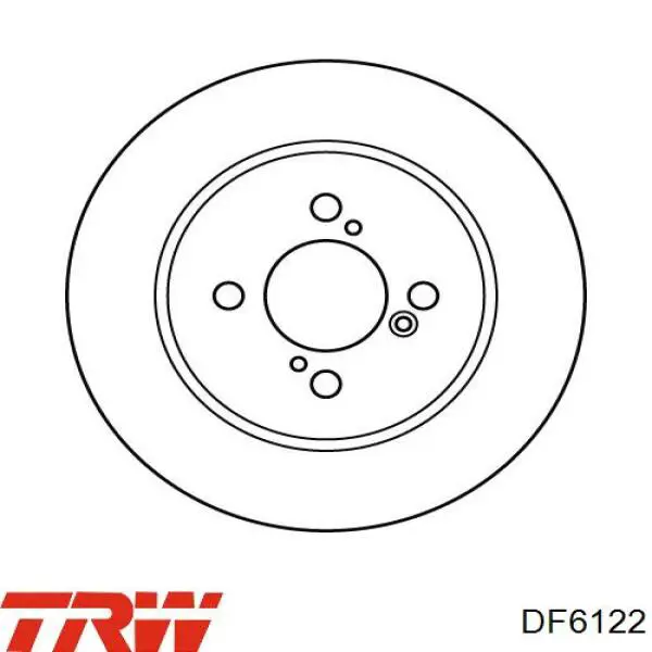 DF6122 TRW disco de freno trasero