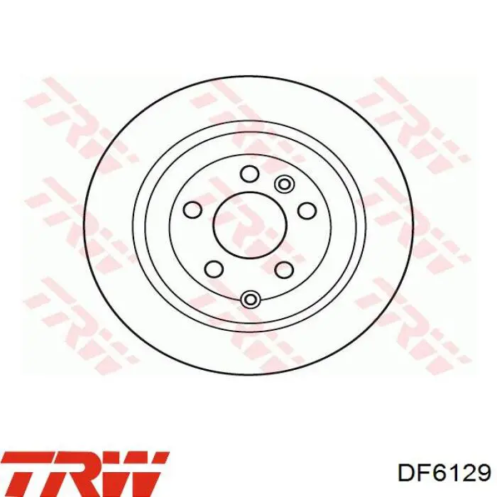 Comprar DF6129 TRW Disco de freno trasero