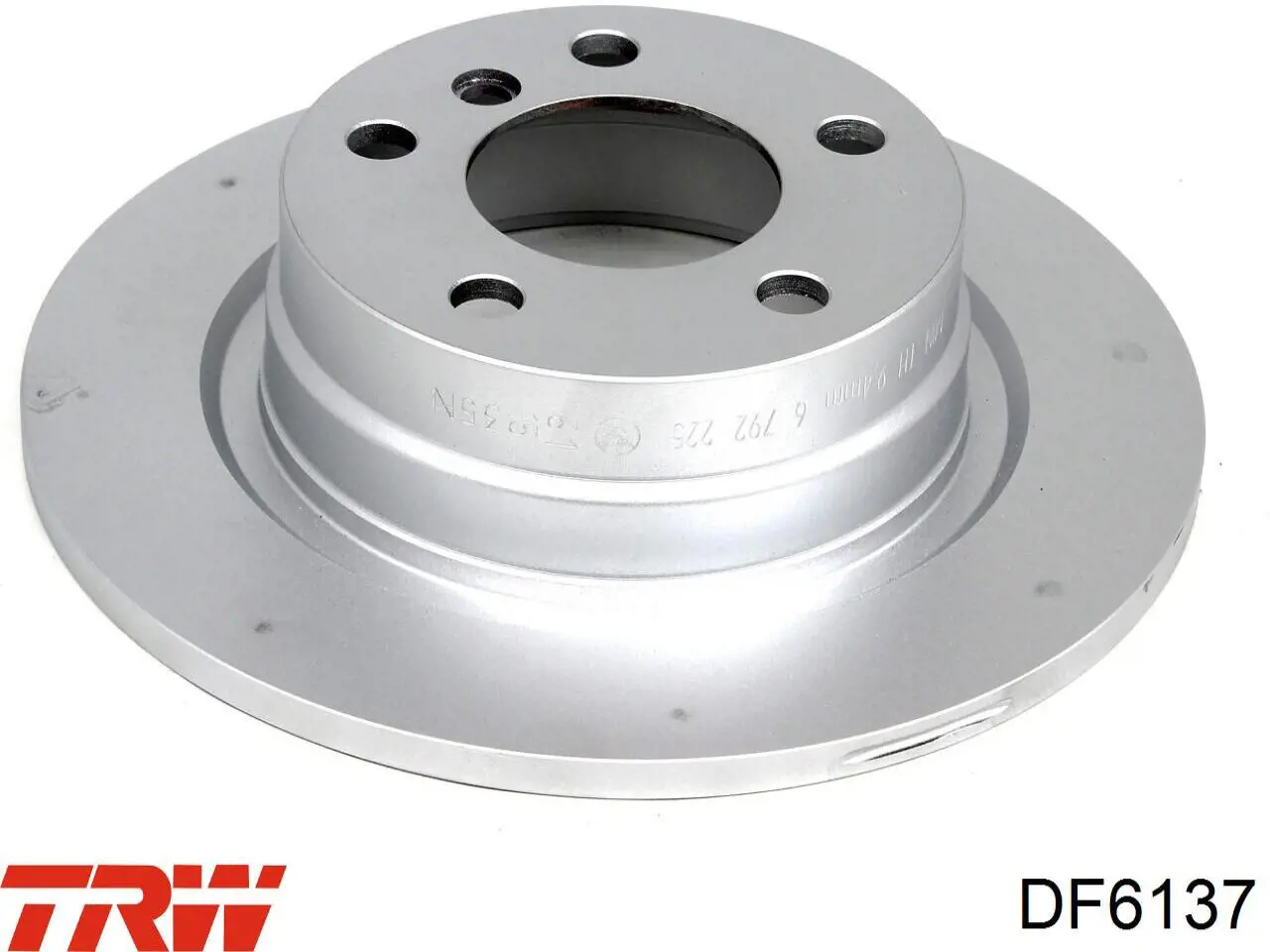 Disco de freno trasero DF6137 TRW