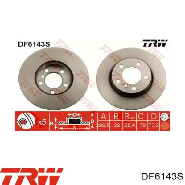 Frenos delanteros TRW DF6143S precio, desde 45,24 EUR
