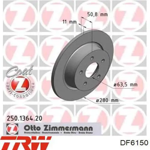 Disco de freno trasero Ford DV612A315AB precio, desde 34,42 EUR