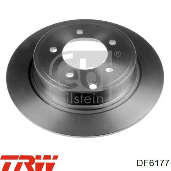 Disco de freno trasero DF6177 TRW