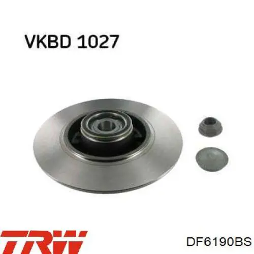Comprar DF6190BS TRW Disco de freno trasero