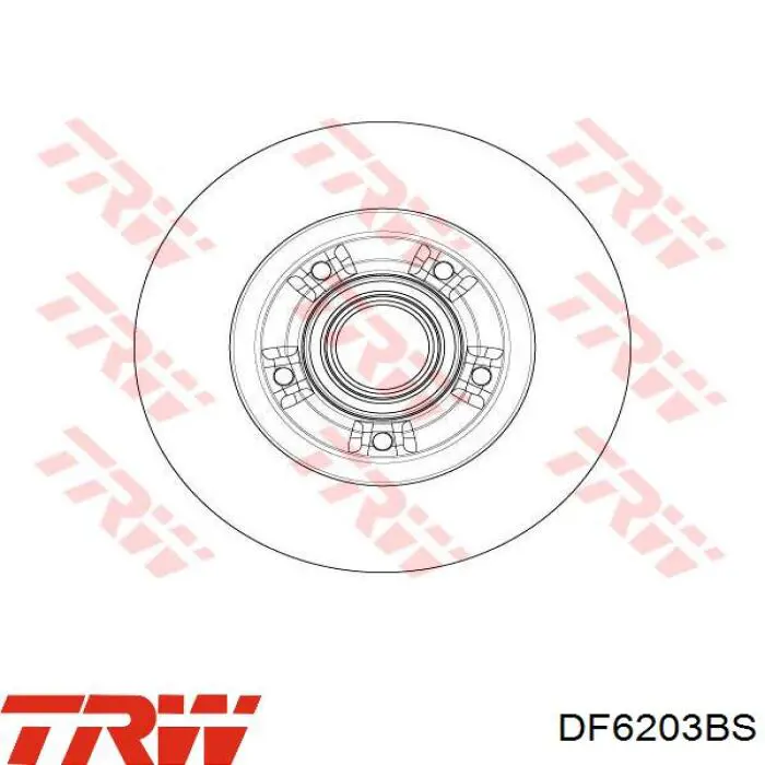 DF6203BS TRW disco de freno trasero