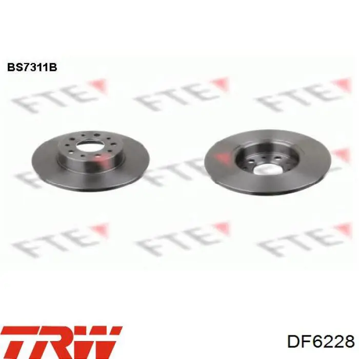 Disco de freno trasero 51808471 Fiat/Alfa/Lancia