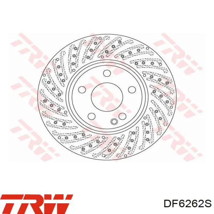 Disco de freno delantero TRW DF6262S