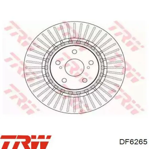 Disco de freno DF6265 TRW