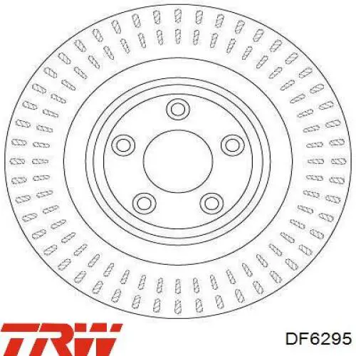 DF6295 TRW disco de freno trasero