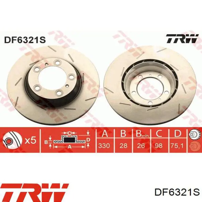 BS-9238C Optimal disco de freno trasero