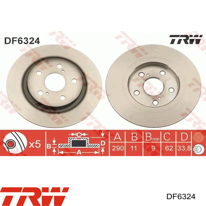 Disco de freno trasero DP240C Japan Parts