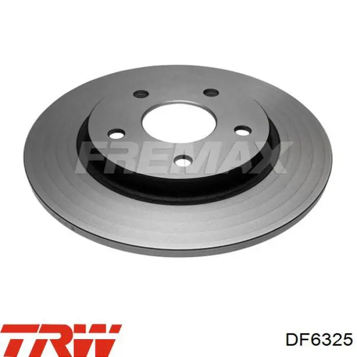 Disco de freno trasero DF6325 TRW