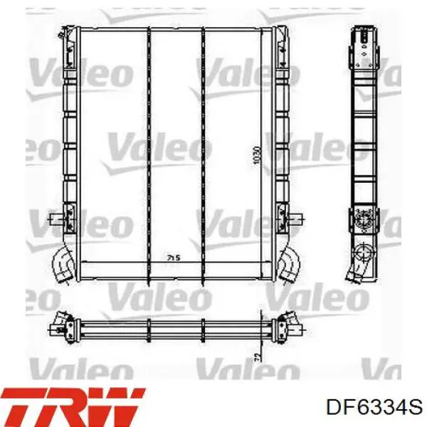 Disco de freno trasero TRW DF6334S precio, desde 68,88 EUR