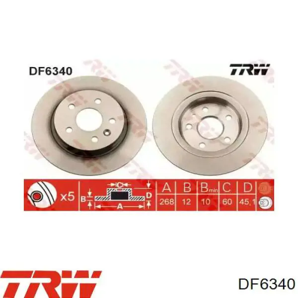 Frenos traseros TRW DF6340