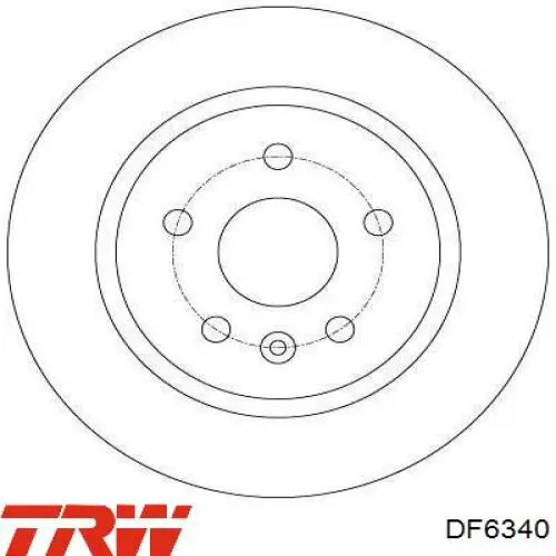 Comprar DF6340 TRW Disco de freno trasero