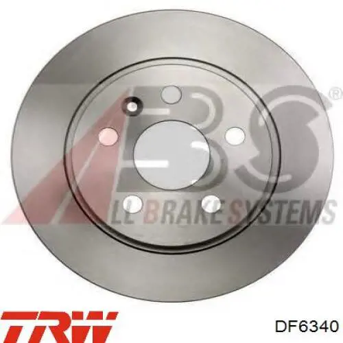 Disco de freno trasero DF6340 TRW