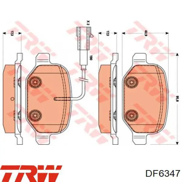 Comprar DF6347 TRW Disco de freno trasero