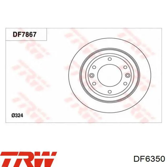 DF6350 TRW Freno de disco trasero